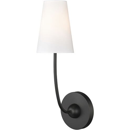 Shannon 1 Light 5.25 inch Matte Black Wall Sconce Wall Light