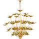 Midsummer 9 Light 39 inch Contemporary Gold Leaf and Contemporary Gold Chandelier Ceiling Light