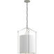 Bow 3 Light 19.3 inch Vintage Platinum Pendant Ceiling Light in Natural Anna, Tall