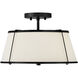 Clarke 2 Light 15 inch Black Semi-Flush Mount Ceiling Light