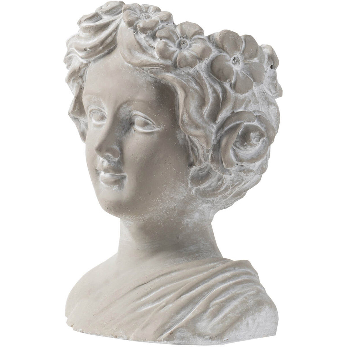 Garden Whitewash Stone Planter