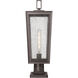 Madison 1 Light 22.88 inch Bronze Outdoor Post Lantern in Seedy Glass