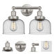 Bell 2 Light 15.5 inch Brushed Satin Nickel Bath Vanity Light Wall Light