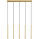 Forest Linear Chandelier Ceiling Light in Modern Gold