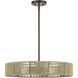 Goldiemesh 4 Light 22 inch English Bronze Pendant Ceiling Light