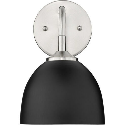 Zoey 1 Light 6 inch Pewter Wall Sconce Wall Light in Matte Black