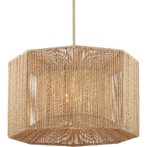 Mereworth 4 Light 22.25 inch Beige and Natural Chandelier Ceiling Light