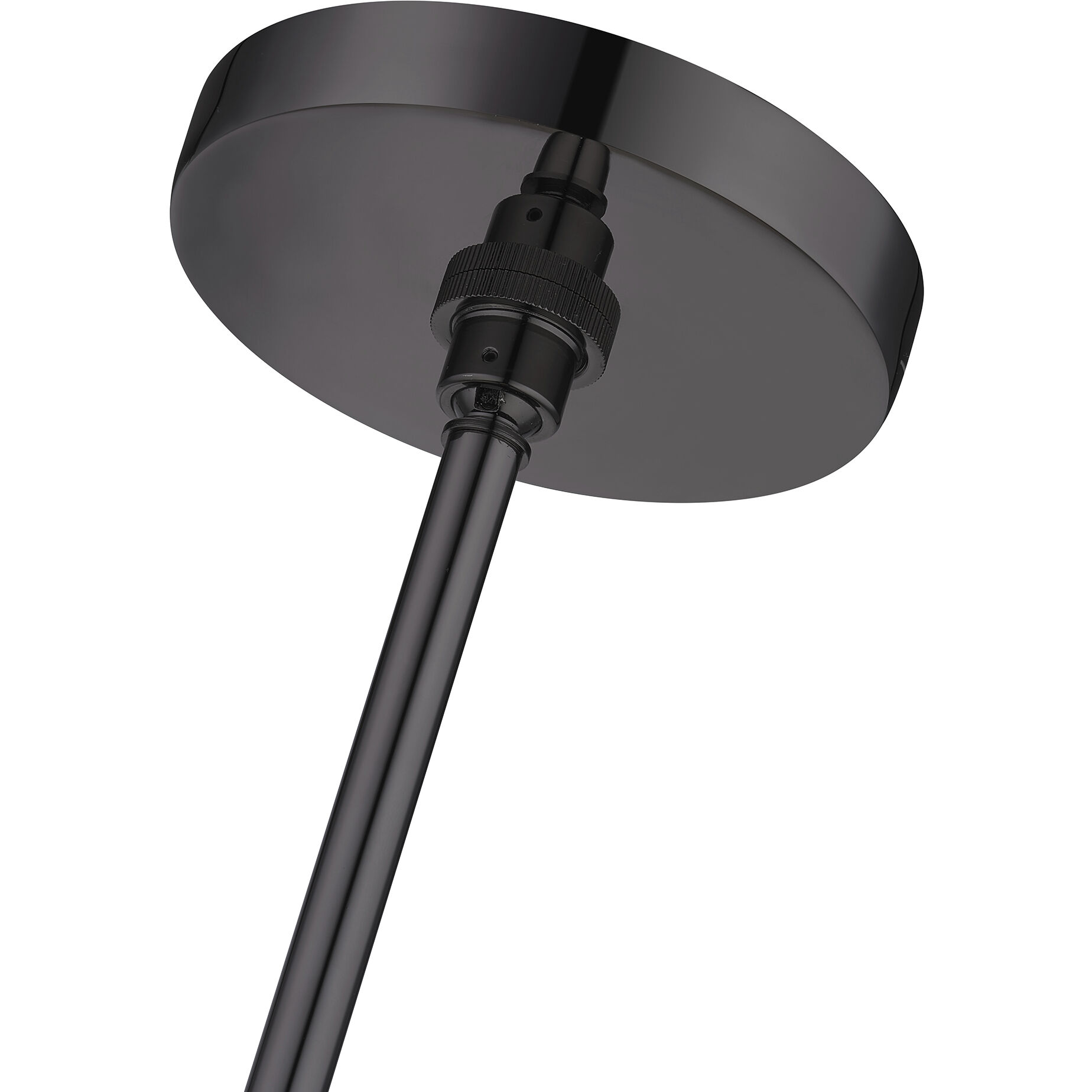 Rotterdam 1 Light 5 inch Black Chrome Semi Flush Mount Ceiling Light