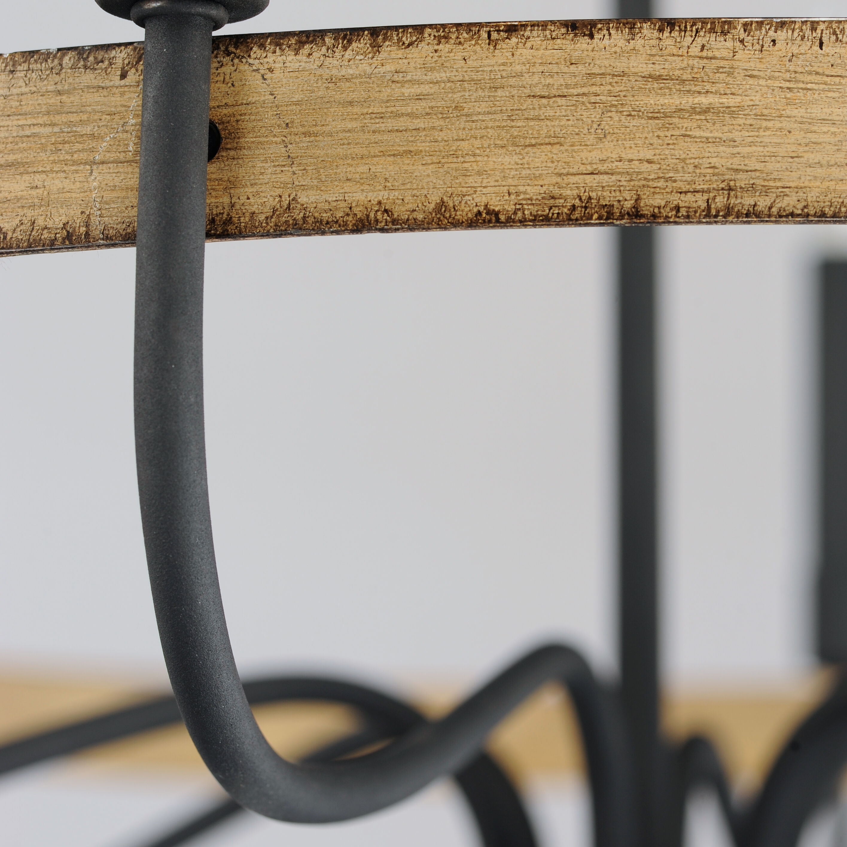 Franklin 6 Light 29 inch Driftwood/Black Chandelier Ceiling Light