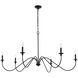 Rohan 6 Light 54 inch Matte Black Chandelier Ceiling Light