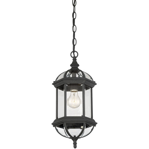 Kensington 1 Light 8.25 inch Textured Black Outdoor Hanging Lantern