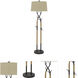 Pecos 60 inch 150.00 watt Black Iron Floor Lamp Portable Light