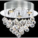 Cascade 3 Light 12 inch Silver Dual Mount Ceiling Light, Convertible to Pendant