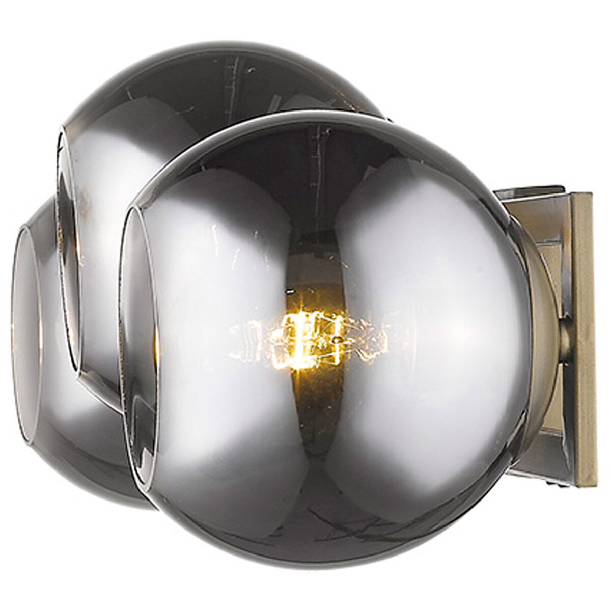 Lunette 3 Light 26 inch Aged Brass Sconce Wall Light