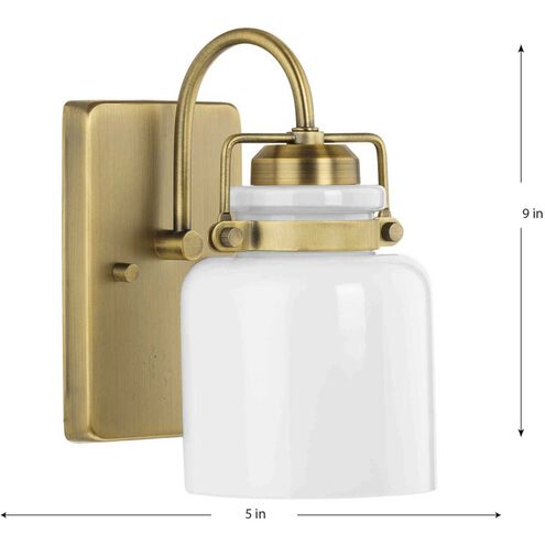 Fessler 1 Light 5 inch Vintage Brass Bath Light Wall Light