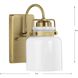 Fessler 1 Light 5 inch Vintage Brass Bath Light Wall Light