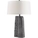 Scopello 29.5 inch 150 watt Antiqued Aluminum Table Lamp Portable Light