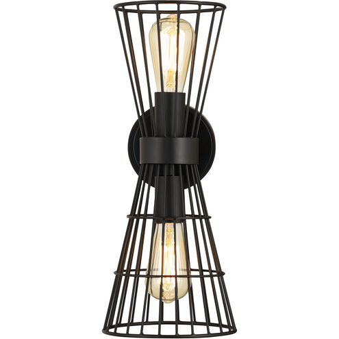 Alito 2 Light 7 inch Matte Black Wall Sconce Wall Light