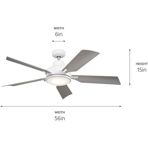 Guardian 54 inch White with Silver Blades Ceiling Fan