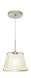 Pica LED Satin Nickel Pendant Ceiling Light in White Sand Glass