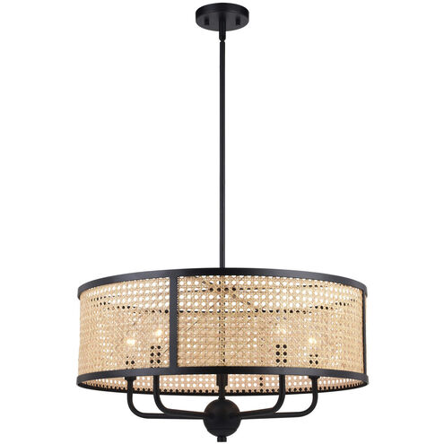 Berens 5 Light 24 inch Matte Black Pendant Ceiling Light