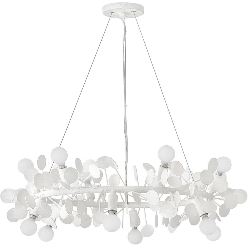 Lolli 12 Light 30 inch Textured Plaster Chandelier Ceiling Light