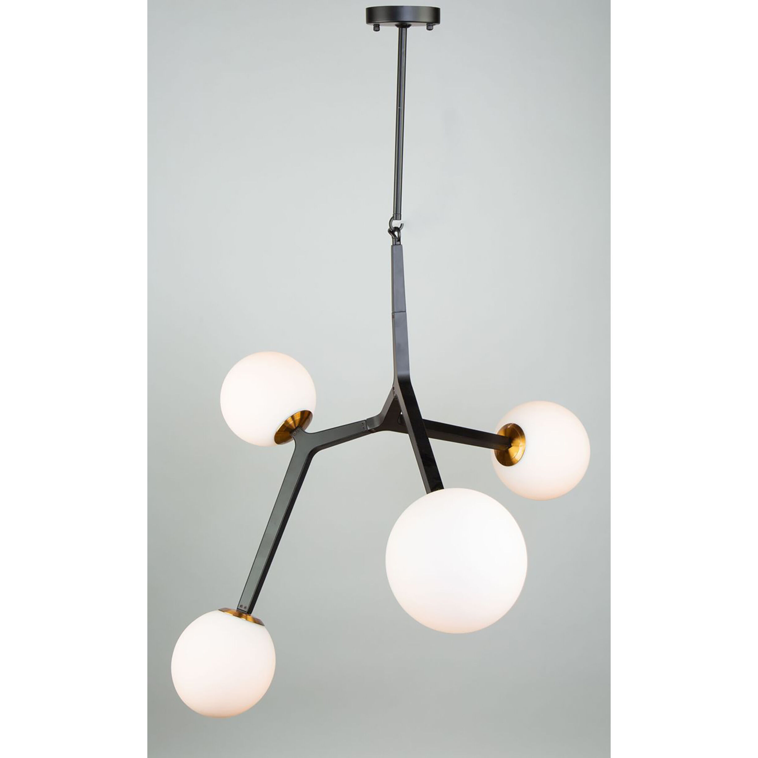 Ravello LED 42 inch Black and Harvest Brass Pendant Ceiling Light