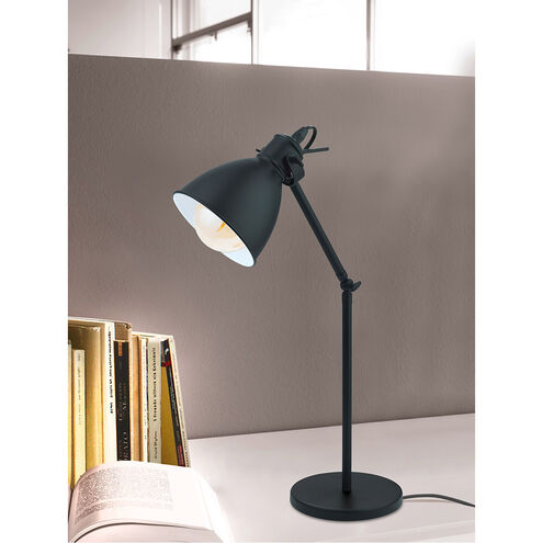 Priddy 17 inch 40 watt Black Desk Lamp Portable Light