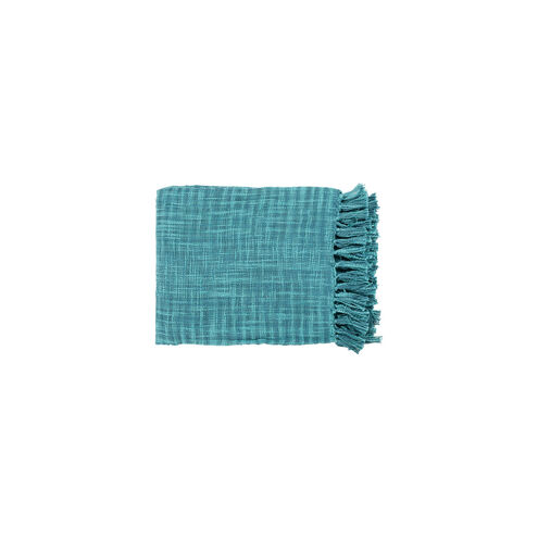 Tavia 59 X 49 inch Deep Teal Throw, Rectangle