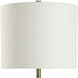 Cameron 34.25 inch 100 watt Antique Brass and Frosted White Table Lamp Portable Light