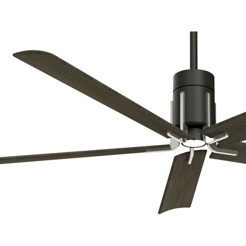 Clean 60 inch Matte Black/Brushed Nickel with Urban Walnut Blades Ceiling Fan