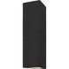 Kyler 18 inch Earth Black Outdoor Wall Lantern