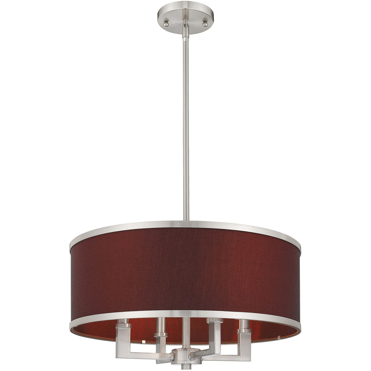 Park Ridge 4 Light 18 inch Brushed Nickel Pendant Chandelier Ceiling Light