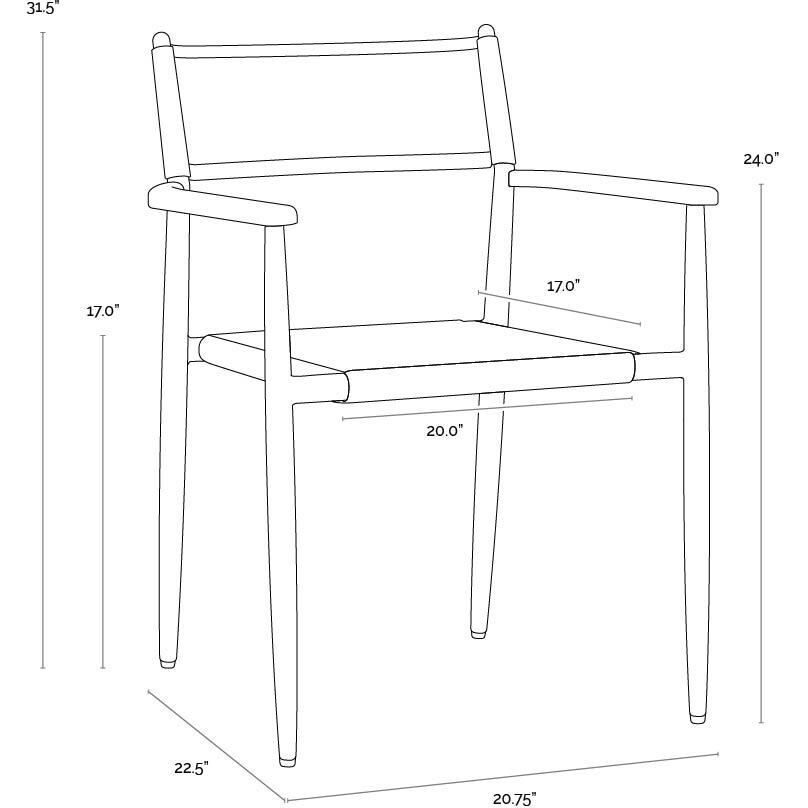 Kona White Outdoor Stackable Dining Armchair, Set Of 2