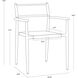 Kona White Outdoor Stackable Dining Armchair, Set Of 2