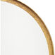 Arch 36 X 24 inch Gold Leaf Metal Wall Mirror
