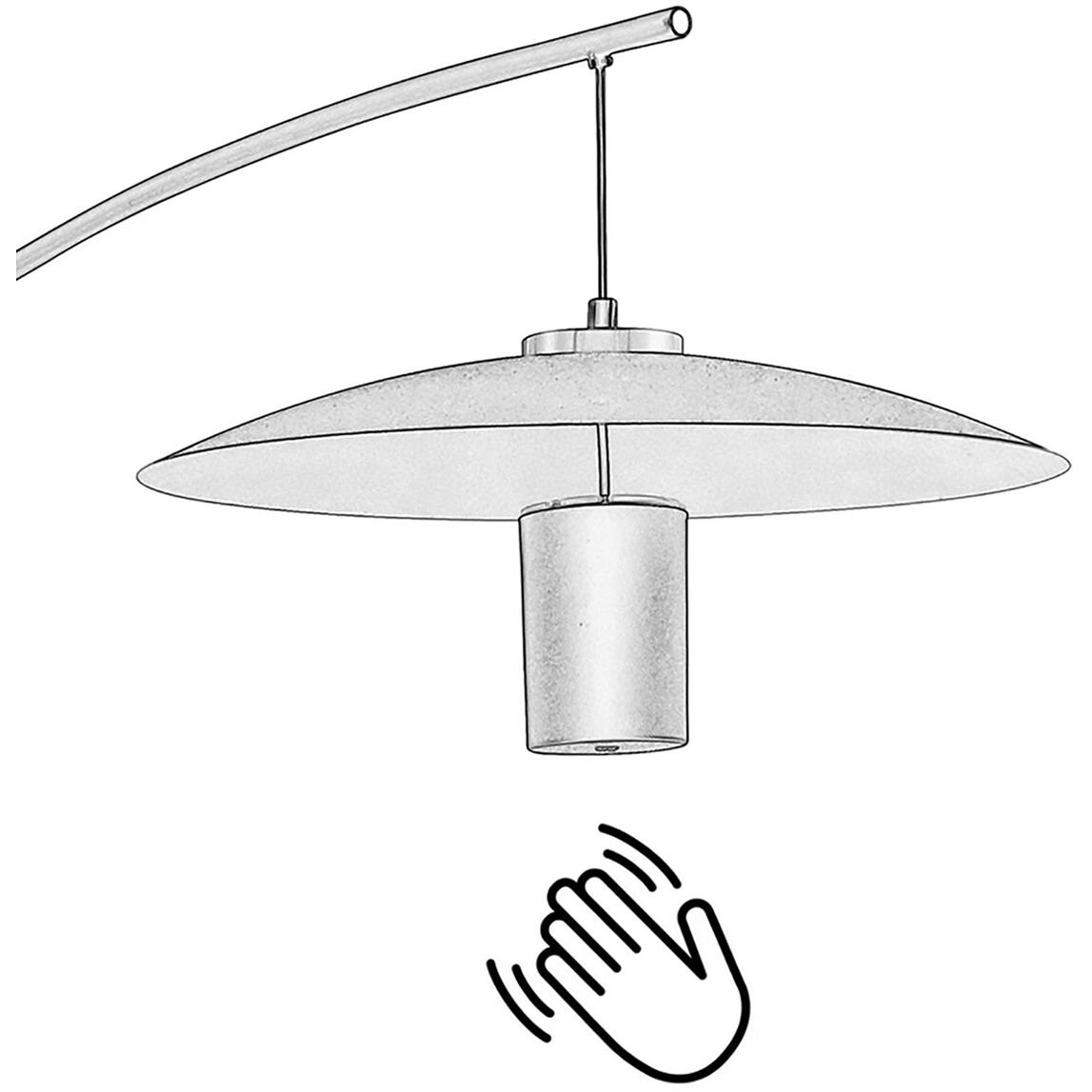 SLEY 72 inch 18 watt Black and Brass Floor Lamp Portable Light