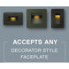 Hardy Island Luna 120v 4.00 watt Satin Black Landscape Step Light in 2700K, Vertical