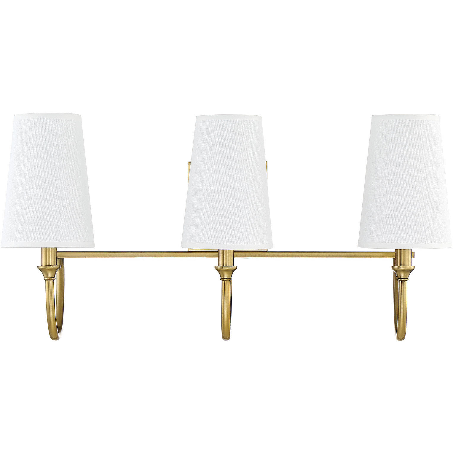 Cameron 3 Light 24 inch Warm Brass Bathroom Vanity Light Wall Light, Essentials
