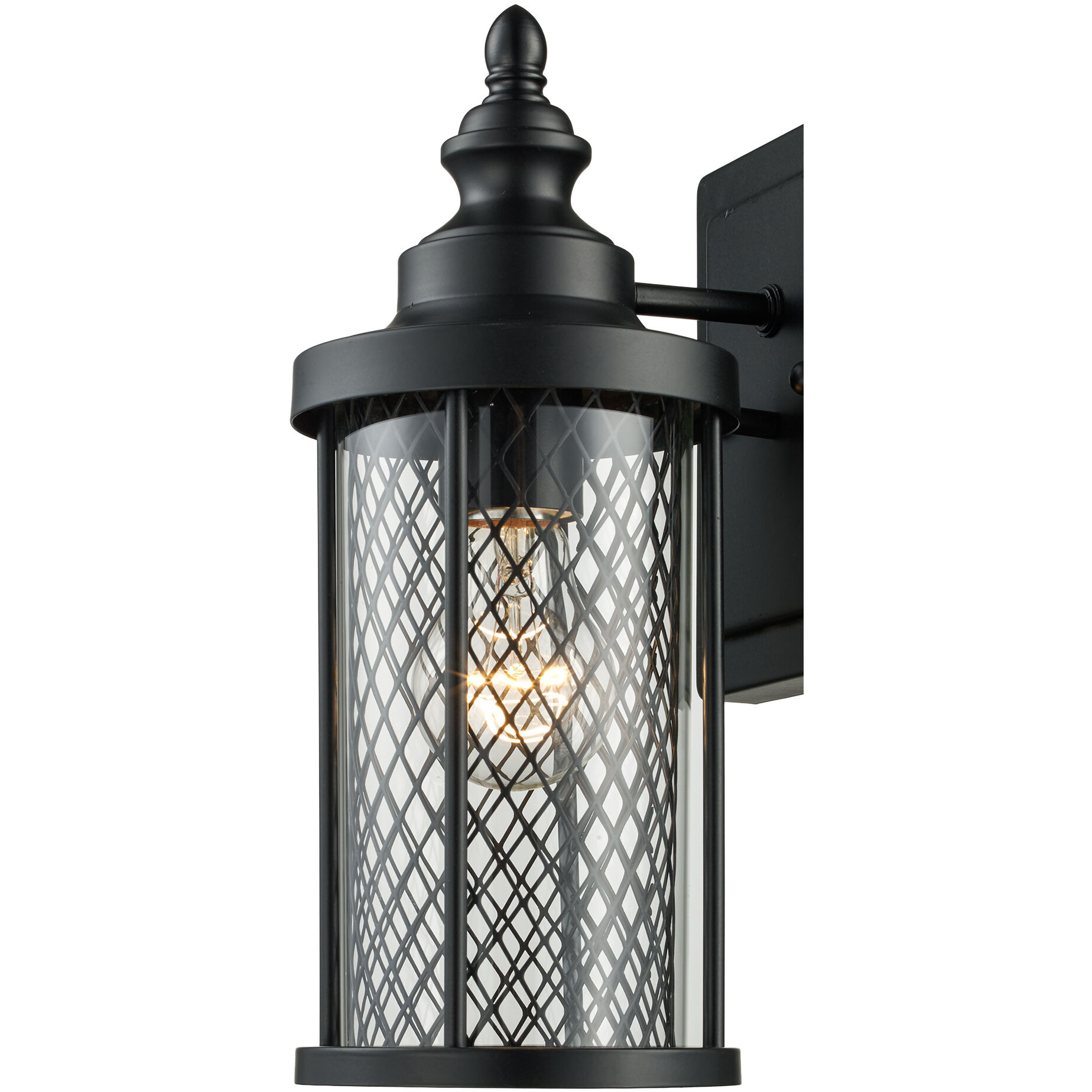 Stewart 1 Light 12 inch Black Outdoor Wall Lantern