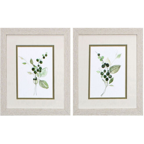 Florals Green Framed Art