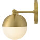Bowie 3 Light 22.5 inch Lacquered Brass Vanity Light Wall Light