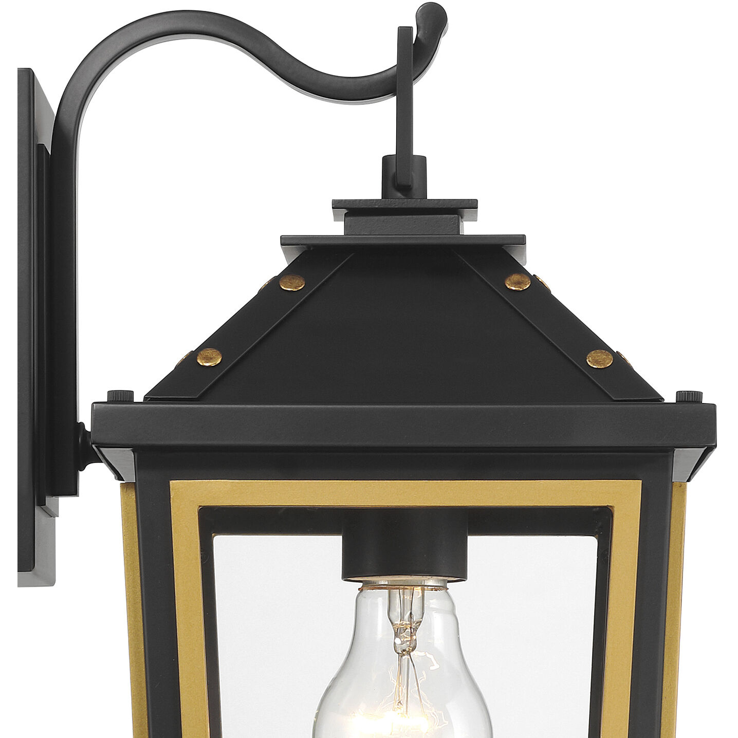 Hawkins Wall Sconce Wall Light in Matte Black and Textured Gold