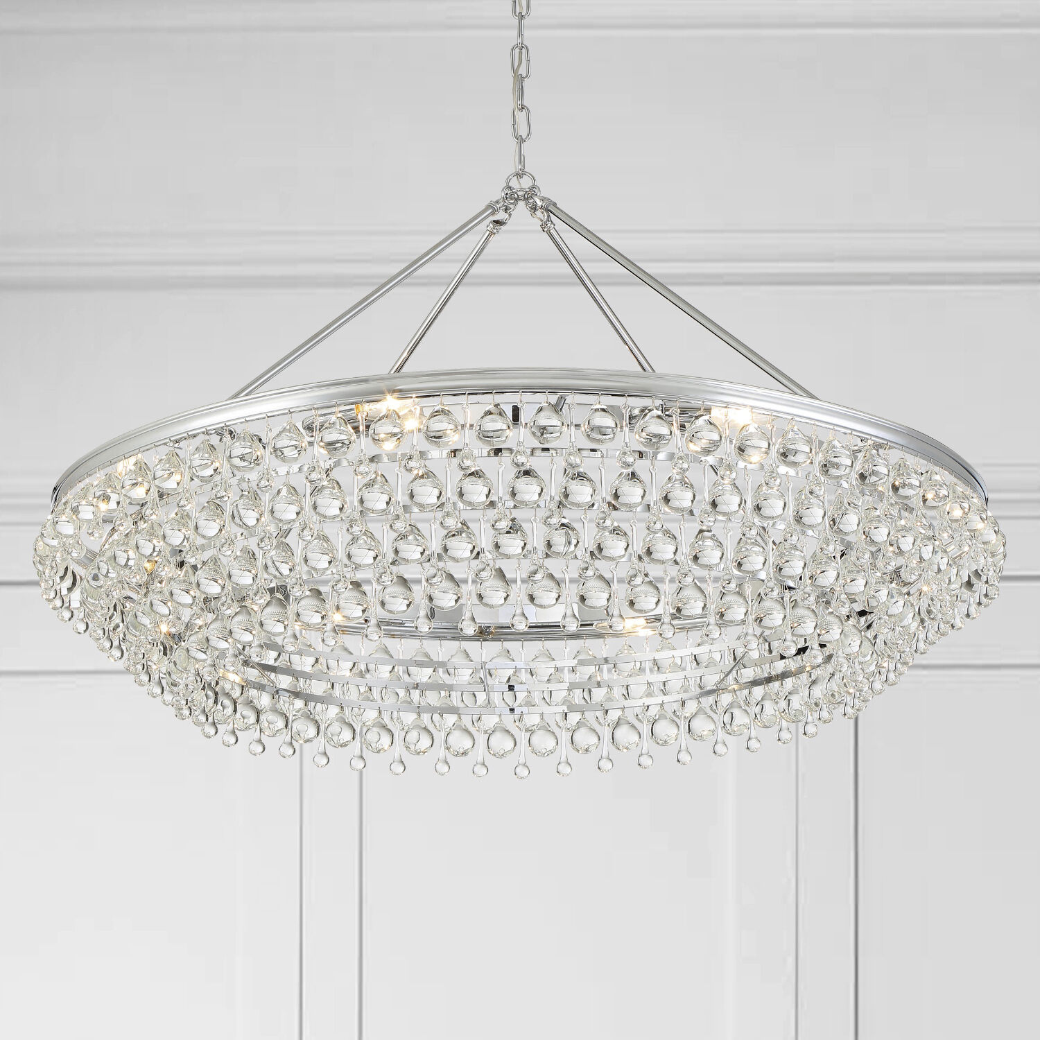 Calypso 8 Light 40 inch Polished Chrome Chandelier Ceiling Light
