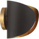 Flare 1 Light 8.5 inch Legacy Brass and Dark Bronze Vanity Light Wall Light