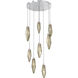 Rock Crystal LED 26.2 inch Classic Silver Chandelier Ceiling Light in Chilled Bronze, 2700K LED, Round Multi-Port
