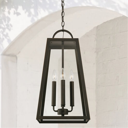 Leighton 4 Light 12 inch Oiled Bronze Outdoor Hanging Lantern