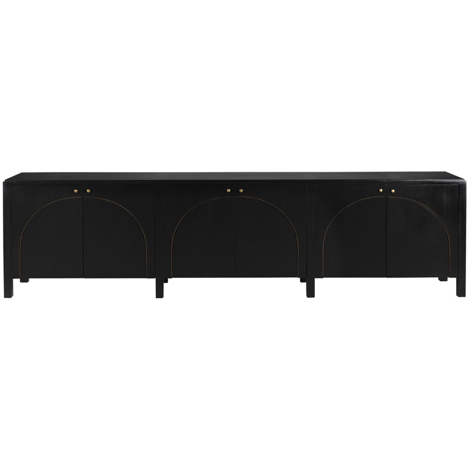 Weston 117 X 20.5 inch Hand Rubbed Black with Light Brown Sideboard, Extra Large