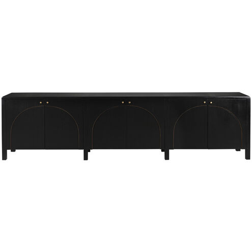 Weston 117 X 20.5 inch Hand Rubbed Black with Light Brown Sideboard, Extra Large