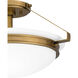 Elderwood 2 Light 15 inch Weathered Brass Semi-Flush Mount Ceiling Light